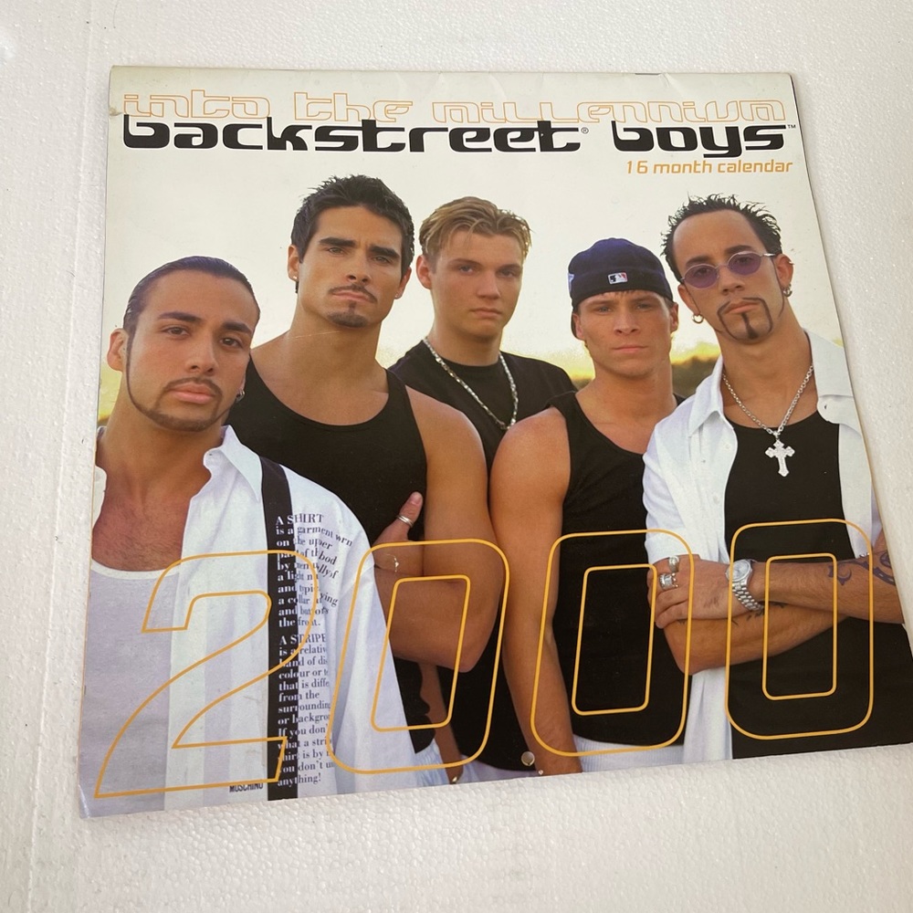 Vintage Backstreet Boys Into The Millennium Y2K 16 Month Calendar
